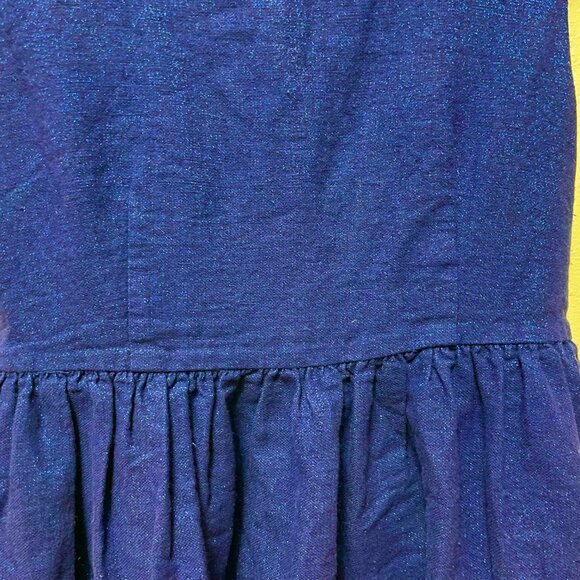 Sparkly Navy Blue Tommy Hilfiger Girls Sleeveless A Line Party Dress Size 16 XL - Picture 3 of 10